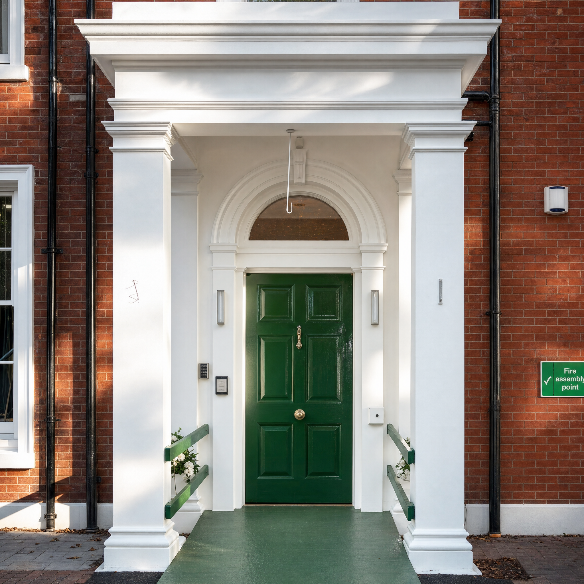 Front door of Aldridge Court Nursing Home